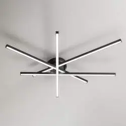 Plafoniera Moderna Syncro Alluminio Nero Led 58W Dimmerabile Ip20