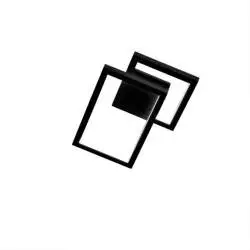 Plafoniera Moderna Cross Alluminio Nero Opaco Led 20W Dimmerabile Ip20