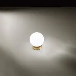 Lampada Da Scrivania Contemporanea Maga Metallo Oro Vetro 1 Luce G9