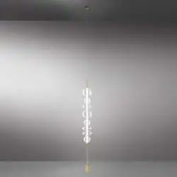 Piantana Moderna Bubbles Metallo Oro Spazzolato Vetri Trasparenti Led 37W 3000K