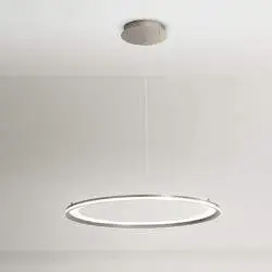 Sospensione Moderna Edge Metallo Grigio Titanio Led 98W 3000K Ip20