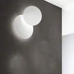 Applique Moderna Drum Metallo Bianco Opaco Led 22W Ip20