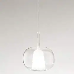 Vetro Borosilicato Contemporaneo Rain Trasparente D22,5 Senza Rosone