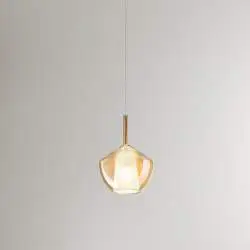 Vetro Borosilicato Contemporaneo Rain Ambra Trasparente D20 Senza Rosone