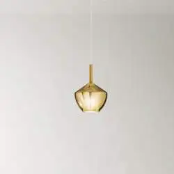 Vetro Borosilicato Contemporaneo Rain Oro Specchiato D20 Senza Rosone