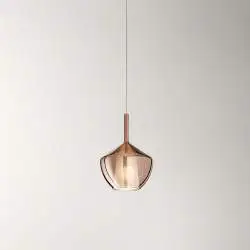 Vetro Borosilicato Contemporaneo Rain Rame Specchiato D20 Senza Rosone