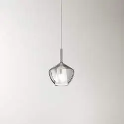 Vetro Borosilicato Contemporaneo Rain Fumè Specchiato D20 Senza Rosone