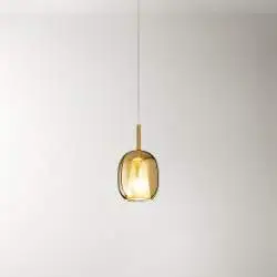 Vetro Borosilicato Contemporaneo Rain Oro Specchiato D17,5 Senza Rosone