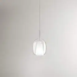 Vetro Borosilicato Contemporaneo Rain Trasparente D17,5 Senza Rosone