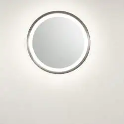 Plafoniera Moderna Mirò Metallo Grigio Titanio E Silicone Led 59W 3000K D60Cm