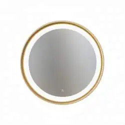 Plafoniera Moderna Mirò Metallo Oro Spazzolato E Silicone Led 59W 3000K D60Cm