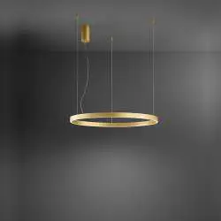 Sospensione Moderna Etere Metallo Oro Spazzolato Silicone Led 72W 3000K