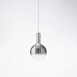 Vetro Fumè Specchiato Sfumato Serie Ampolla D20Cm Con Cavo 200Cm