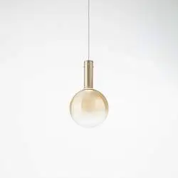 Vetro Ambra Trasparente Serie Ampolla D25Cm Con Cavo 200Cm