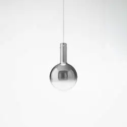 Vetro Fumè Specchiato Sfumato Serie Ampolla D25Cm Con Cavo 200Cm