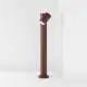Paletto Esterno Contemporaneo Pull Alluminio Corten 1 Gu10 Ip65