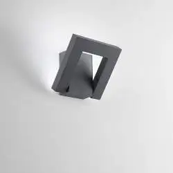 Applique Esterno Moderna Alluminio Antracite Led 12W 3000/4000K Ip54