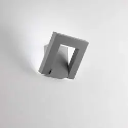 Applique Esterno Moderna Alluminio Grigio Led 12W 3000/4000K Ip54