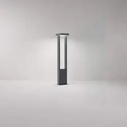 Paletto Esterno Moderno Kapp Alluminio Antracite Led 14W 3000K Ip65