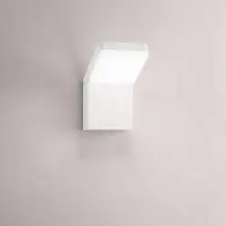 Applique Esterno Moderna Piega Alluminio Bianco Led 20W Dimmerabile Ip65