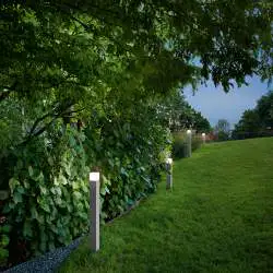 Paletto Esterno Moderno Tower Alluminio Grigio 1 Luce E27 Ip54 H60