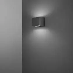 Applique Esterno Moderna Spot Alluminio Antracite Led 10W 3000K Ip65