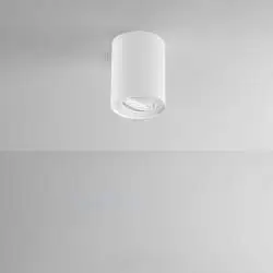 Plafoniera Moderna Centric Metallo Bianco Opaco 1 Luce Gu10 Ip20