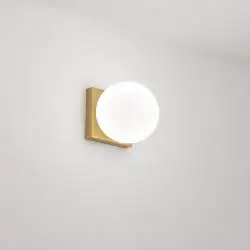 Plafoniera Moderna Dot Metallo Ottone Brunito Led 8W Ip40