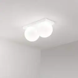 Plafoniera Moderna Dot Metallo Bianco Opaco Led 16W Ip40