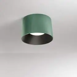 Plafoniera Moderna Hole Metallo Verde Lucido Led 36W Dimmerabile Ip20