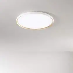Plafoniera Moderna Halo Metallo Bianco Oro Led 45W Dimmerabile Ip20
