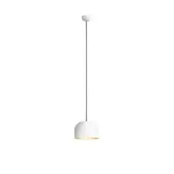 Sospensione Nordica Yelmo Metallo Bianco Oro 1 Luce E27 Ip20