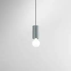 Sospensione Minimal Idea Ceramica Grigio Lucido 1 Luce E27 Ip20