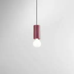 Sospensione Minimal Idea Ceramica Bordeaux Lucido 1 Luce E27 Ip20