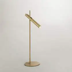 Lampada Da Tavolo Moderna Sniper Metallo Oro Led 6W Dimmerabile Ip20