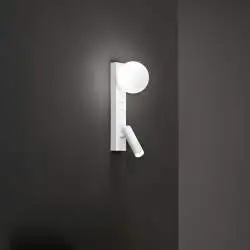 Applique Moderna Fog Metallo Bianco Opaco Luce Led G9 Ip20