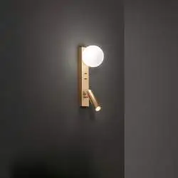 Applique Moderna Fog Metallo Oro Spazzolato Luce Led G9 Ip20