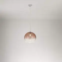 Sospensione Contemporanea Planet Vetro Marrone 1 Luce E27 Ip20 D35