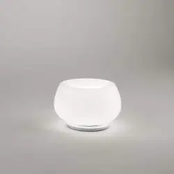 Lumetto Moderno Kave Metallo Vetro Bianco Led 12W 3000K Dimmerabile Ip20