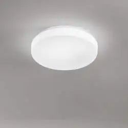 Plafoniera Moderna Metallo Vetro Bianco Led 18W Dimmerabile Ip20