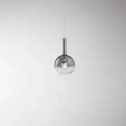 Sospensione Contemporanea Lollipop Vetro Fumè 1 Luce E27 Ip20 D20