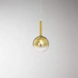 Sospensione Contemporanea Lollipop Vetro Oro 1 Luce E27 Ip20 D25