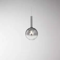 Sospensione Contemporanea Lollipop Vetro Fumè 1 Luce E27 Ip20 D25