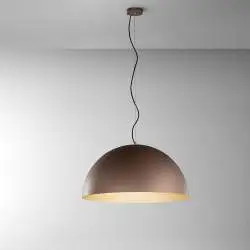 Sospensione Contemporanea Steel Metallo Marrone 1 Luce E27 Ip20 D50