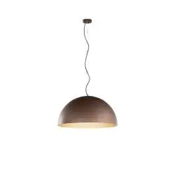 Sospensione Contemporanea Steel Metallo Marrone 1 Luce E27 Ip20 D80