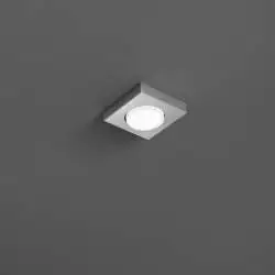 Plafoniera Moderna Bottone Metallo Alluminio Opaco 1 Luce Gx53 Ip20