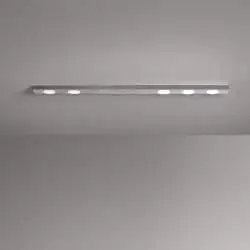 Plafoniera Moderna Bottone Metallo Alluminio Opaco 5 Luci Gx53 Ip20