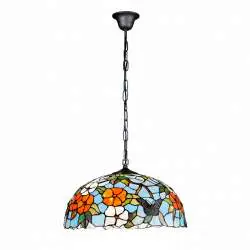 Lampadario Tiffany Vetro Multicolor 3 Luci E27