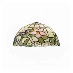 Paralume Tiffany In Vetro Decorato Multicolor D. 50Cm