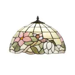 Paralume Tiffany Vetro Decorato Multicolor D. 40Cm
